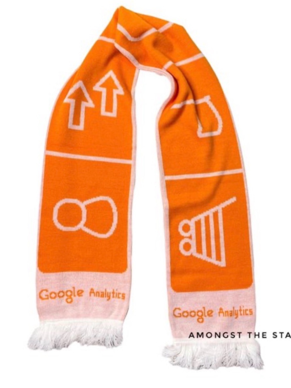 Google Analytics Orange & White Logo Scarf